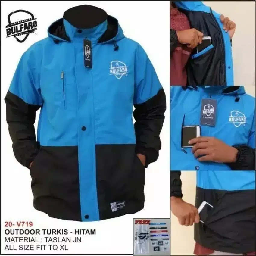 [NEW OUTDOOR] SM Jaket Pria Bulfaro Outdoor Waterproof Anti Air Jaket Gunung