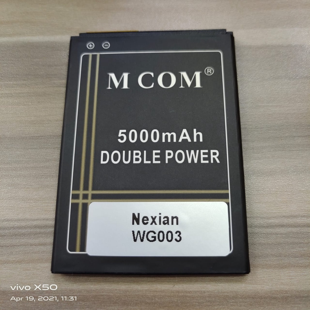 MCOM TERBARU - Baterai MCOM NEXIAN HELIOS Mi531 - WG003 - Original Batrai Batre Battre Batrei Batery