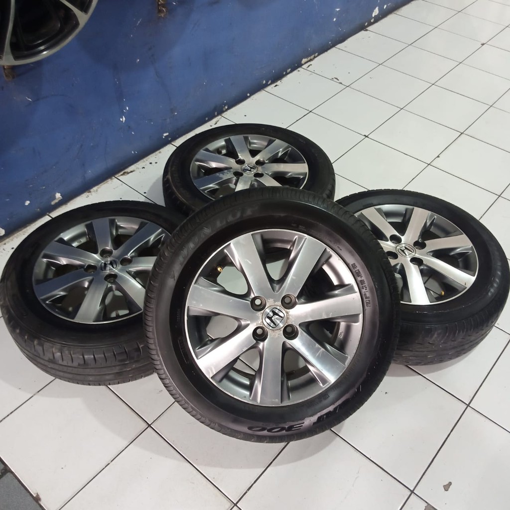 Velg Mobil OEM (FREED R15 ) R15 Ban Dunlop 185 65 Ring 15 kondisi 70%