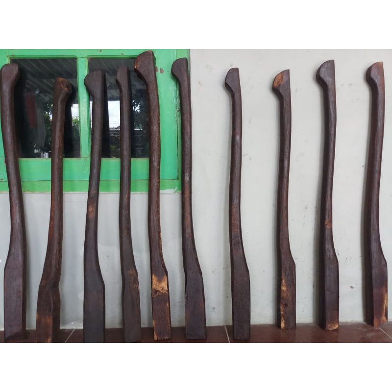 gagang cangkul / doran kayu ruyung aren tua asli hitam