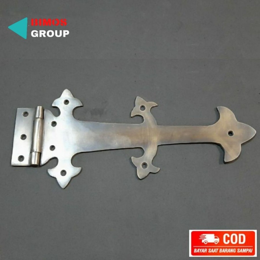 ENGSEL PINTU KUNINGAN ANTIK MOTIF PANAH 26.5CM ENGSEL PINTU PETI ENGSEL KLASIK