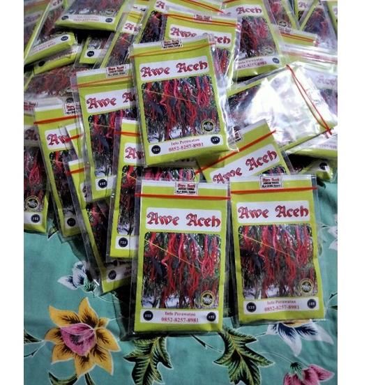 Kejutan Favorit Cabe Awe Aceh 10 Gram - Benih Cabe Merah Keriting Awe Aceh - Bibit Cabe Awe Aceh - CMK Awe Aceh