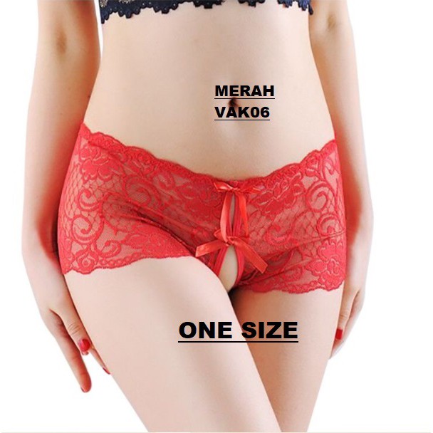 Celana Dalam Wanita Boxer Open Crotch VAK