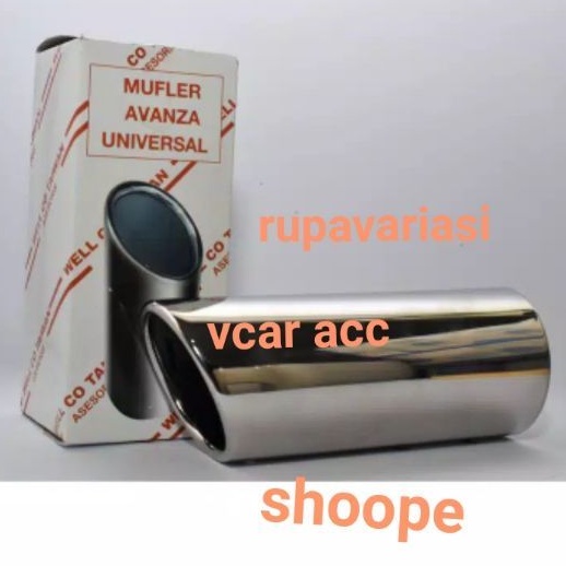 muffler tailpipe buntut ujung knalpot mobil toyota avanza / xenia lama 2004 sampai 2011 model orisin