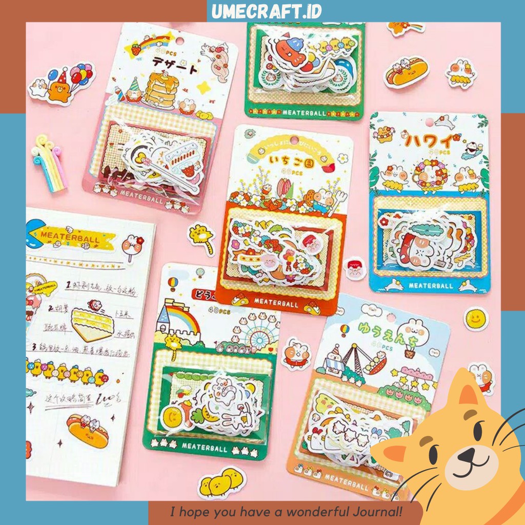 

Stiker Meaterball | journal book | Stiker lucu dekoratif