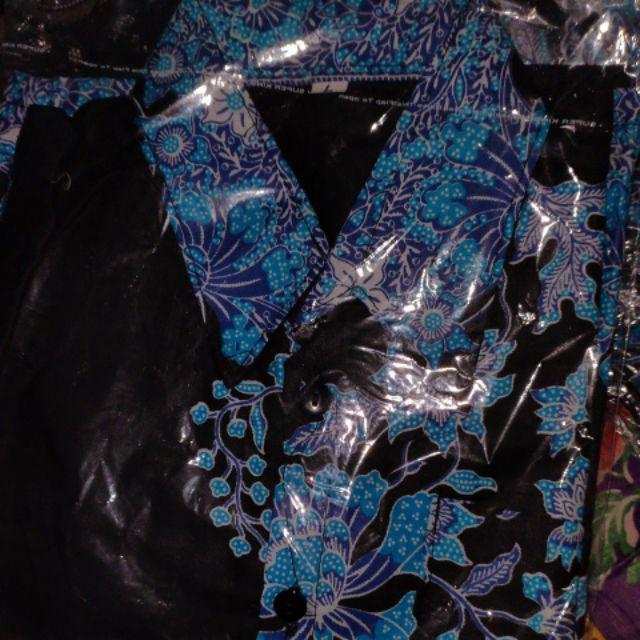 Distro Batik Hrb026 Kenongo Kemeja Tosca Pende Pekalongan Padi M L Xl Sogan Tulis Kemeja Batik