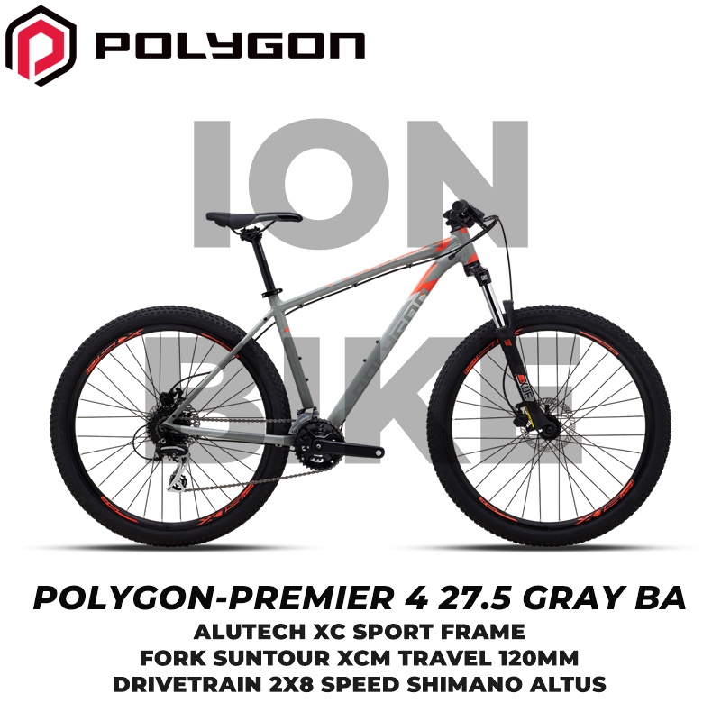 Sepeda MTB 27.5 Inch Polygon Premier 4 Terbaru Frame Alloy Ringan 4.0 Gunung Dewasa Olahraga Murah A
