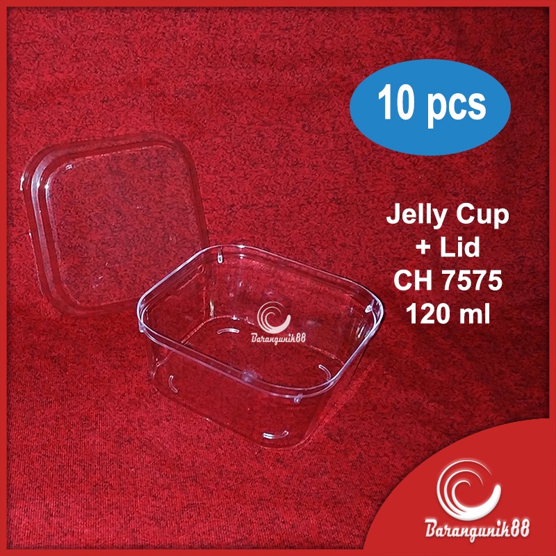 Jelly Cup Gelas Puding Agar-agar CH 7575 Lid 120 ml Food Grade Isi 10 Pcs