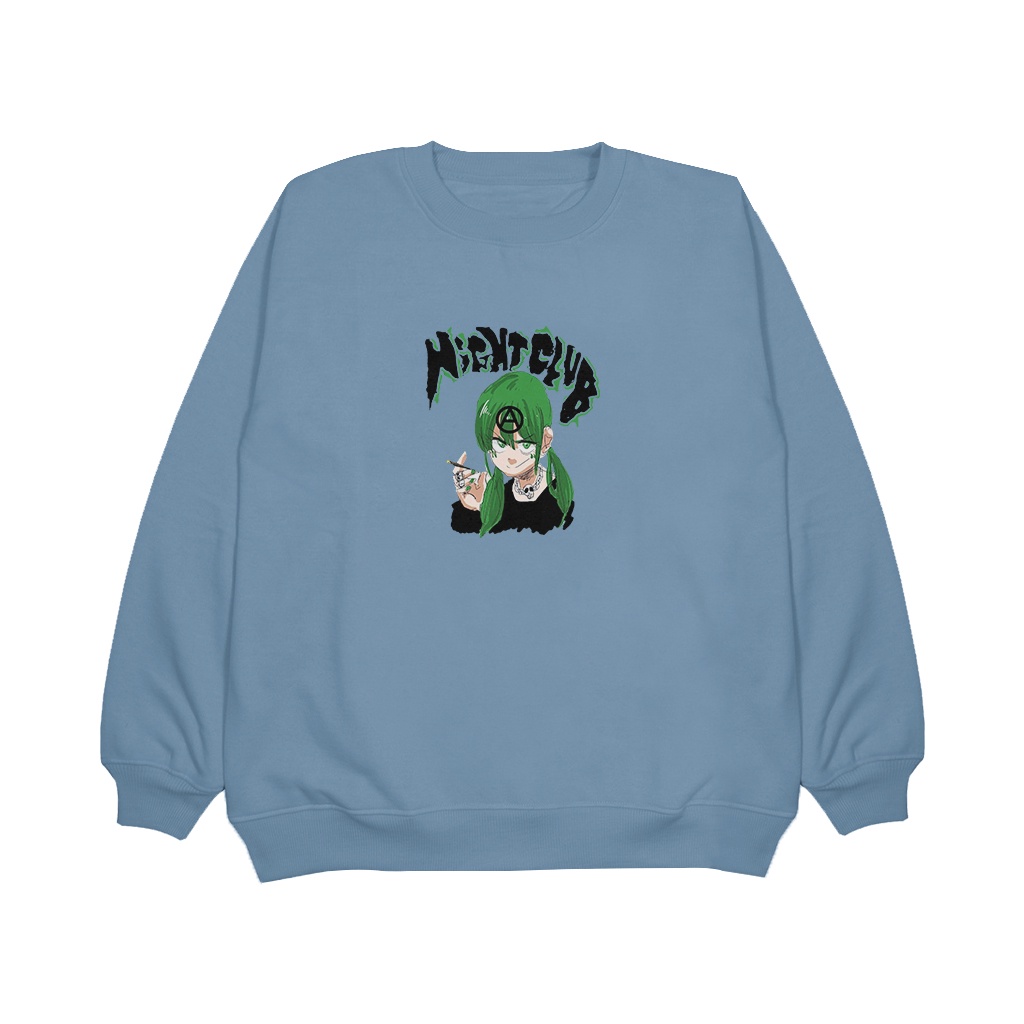 Pojokfashion - Sweater Pria / Wanita Crewneck ( Night Club ) Sweatshirt Bahan Fleece Halus &amp; Tebal