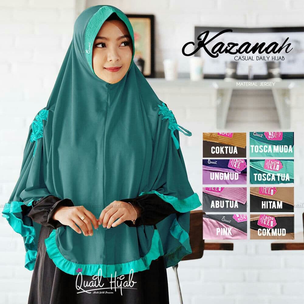 Quail Jilbab Terbaru Kazanah Jumbo Bahan Jersey