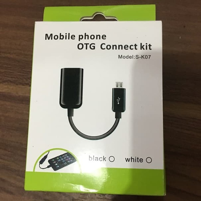 Kabel OTG Connect Hitam Sambung USB FLashdisk ke HP Handphone