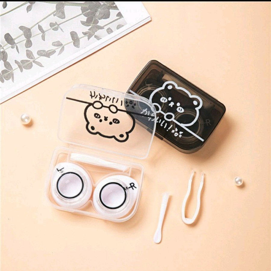 Tempat softlens / lens case bear transparan