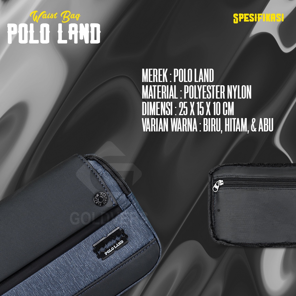 Tas Selempang Pria Waistbag Cowok Slempang Pria POLO LAND MULTIFUNGSI - Distributor