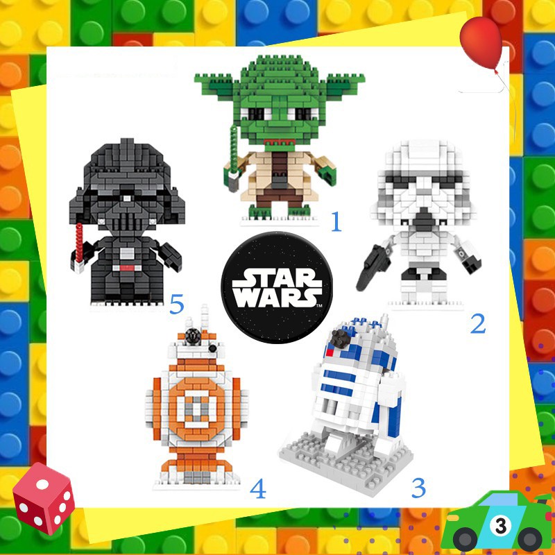 Star Wars Nanoblock Mini Block Rakitan Blok Bangunan Mainan Edukasi