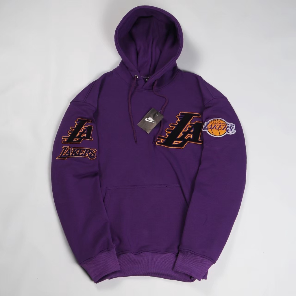 Hoodie Nike Laker Full Bordir l Jaket Sweater Nike Laker Premium Quality