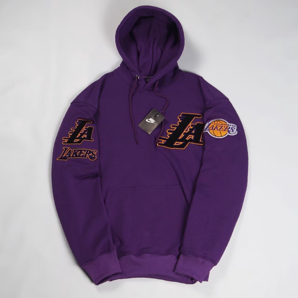 Hoodie Nike Laker Full Bordir l Jaket Sweater Nike Laker Premium Quality