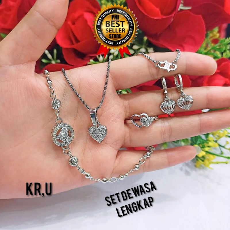 Set Dewasa Titanium Silver lengkap banyak pilihan model dan bentuk nya