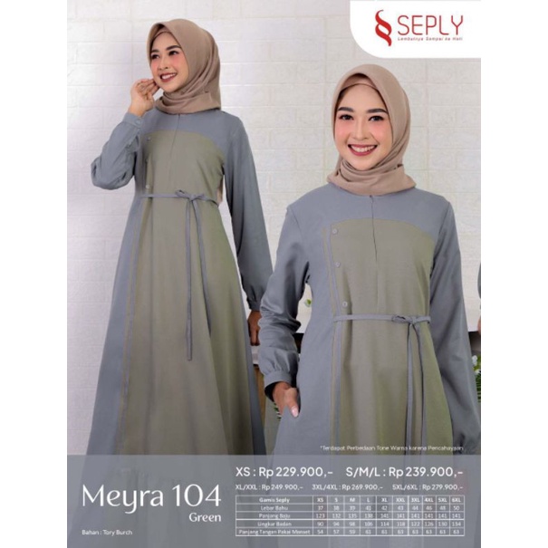 GAMIS SEPLY MEYRA 104 GREEN DAN CREAM