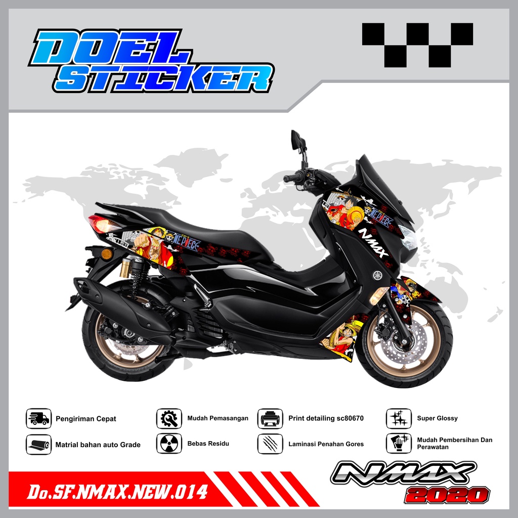 STICKER STRIPING NMAX NEW 2020 - STICKER STRIPING LIST VARIASI HOLOGRAM , CROME YAMAHA NMAX NEW 2020 DOEL 014