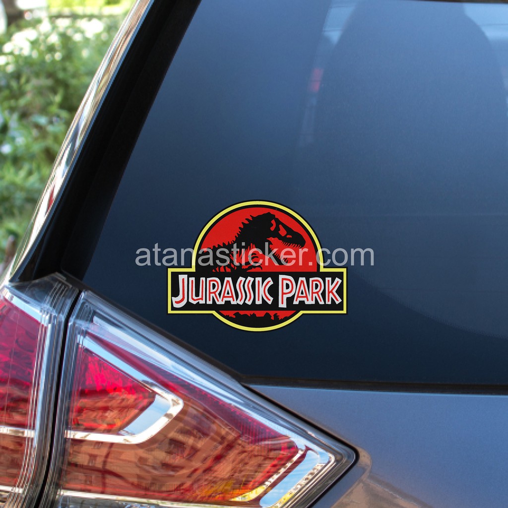 Stiker Cutting Reflective Dinosaurus Jurassic Park 12 x 9 cm