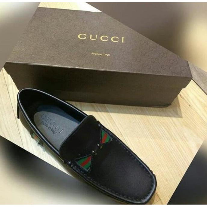 Respon Cepat ORI LEATHER SEPATU GUCCI BLACK GCBLACK MIRROR QUALITY PROMO