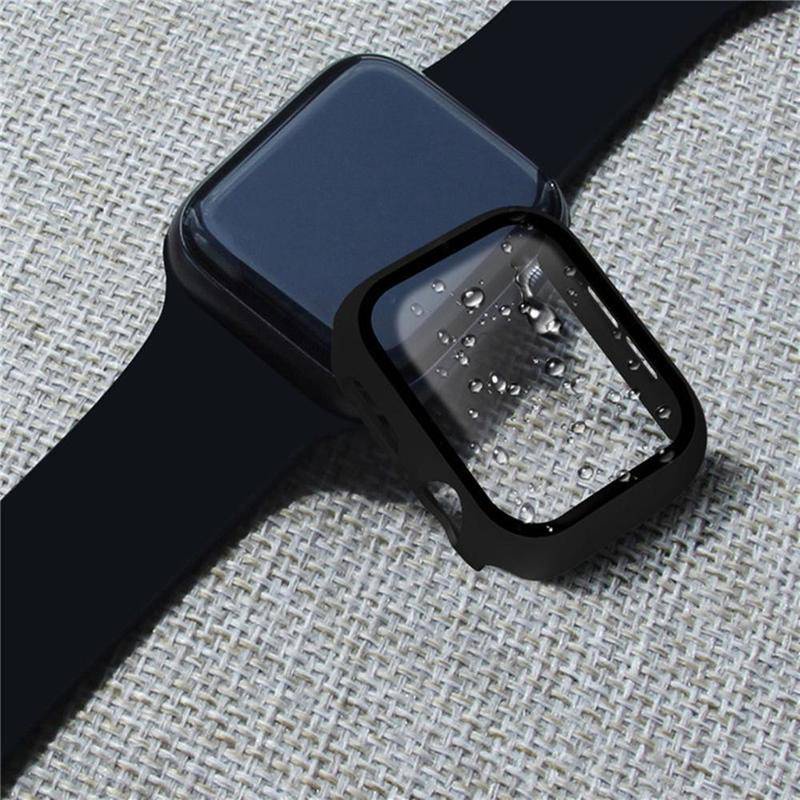 Glass+Cover For Apple Watch Case 41mm 45mm 44mm 40mm 42mm 38mm iWatch series 7 5 4 3 6 se bumper+Screen Protector apple watch Accessories