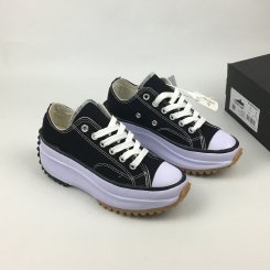 CONVERSE Run Star Hike Hitam Putih Pendek Sneakers Wanita Premium BNIB Hak Tinggi Untuk Cewek-1