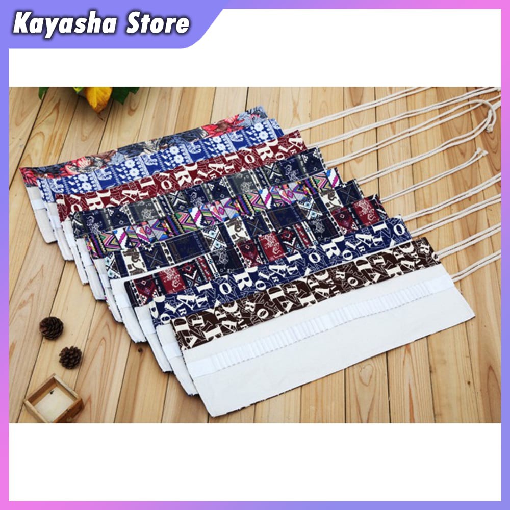 

KYS BOHEMIAN TAS PENSIL GULUNG CANVAS 48 SLOT 20 X 56CM OMOT5JXX