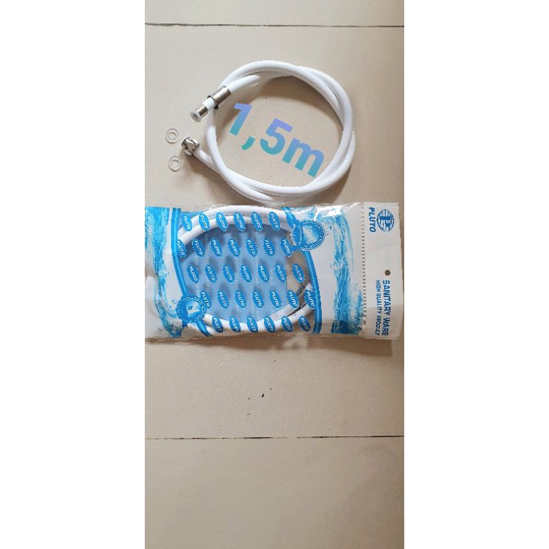 selang shower mandi plastik pluto selang pvc putih 150 cm