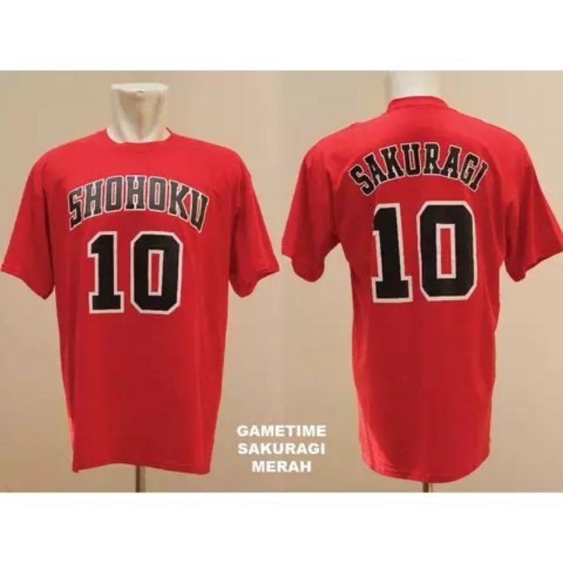 Baju T-Shirt SHOHOKU SAKURAGI/JERSEY BASKETBALL/JERSEY SLAM DUNK