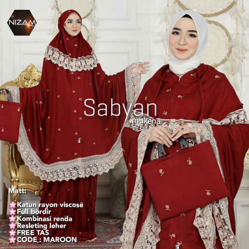 MUKENA SABYAN>>MUKENA JUMBO TERBARU>>KATUN RAYON BORDIR JUMBO>>MUKENA BORDIR