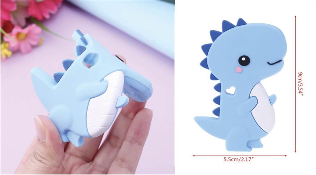 MD - Teether Cute Baby Dino / Baby  Owl, Gigitan Bayi karakter lucu