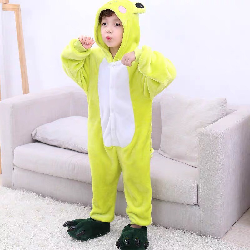 KOSTUM ONESIE KEROPPI KODOK KATAK FROG COSPLAY PIYAMA BAJU TIDUR ANAK