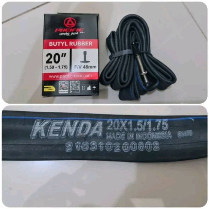 Ban Dalam Tube Kenda 20 x 1.50 - 1.75 alias 406 murni by packing pasific seli ban dalam sepeda x mini lipat seli