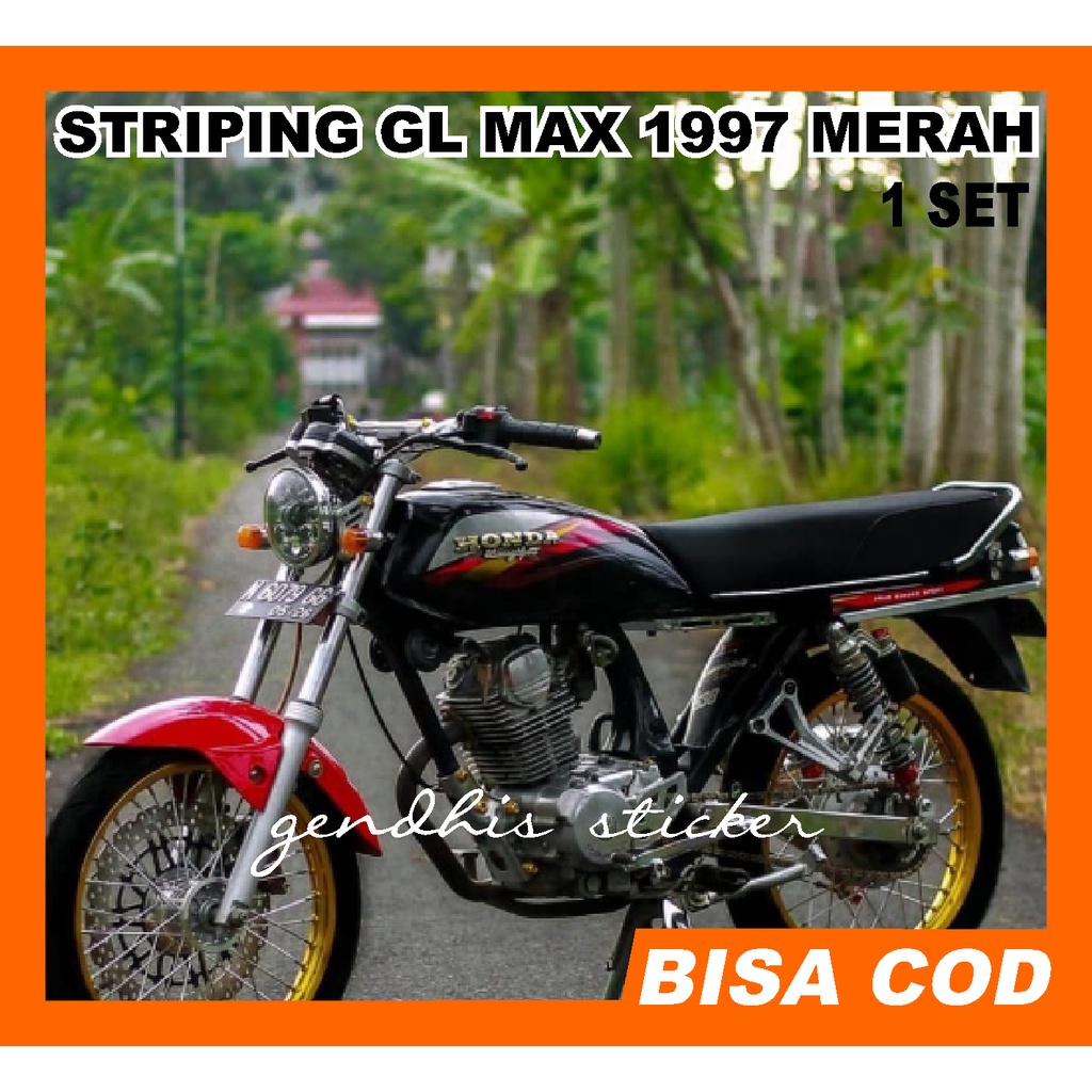 Jual Striping Honda Gl Max Merah Tahun 1997 Indonesia Shopee Indonesia