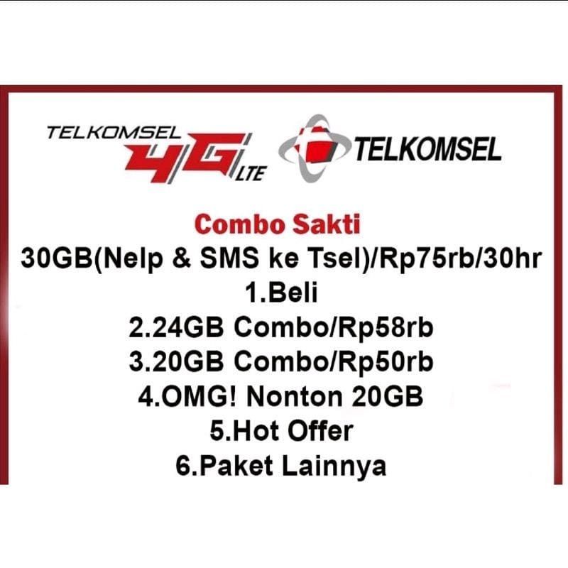 Jual Kartu Sakti Telkomsel 20gb Cuma 50rb Dan 30gb 75rb Nasional Indonesia Shopee Indonesia