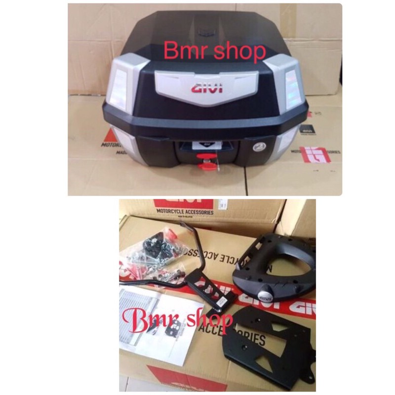 Paket 2in1 box givi B42N top box givi B 42N ANTARTICA dan bracket box givi xmax breket box givi xmax