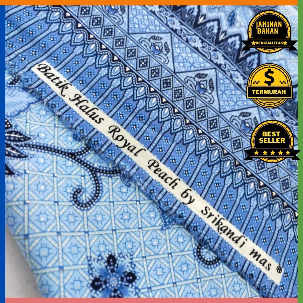 Kain Memora Kain Batik Halus Warna Biru Motif Jatuh Lembut dan Tidak Mudah Kusut Lebar - 115 cm Murah Berkualitas Murah Banget Harga Promo