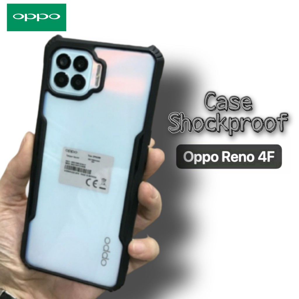 Case OPPO Reno 4F HardCase Shockproof Armor Transparant Premium Casing Handphone