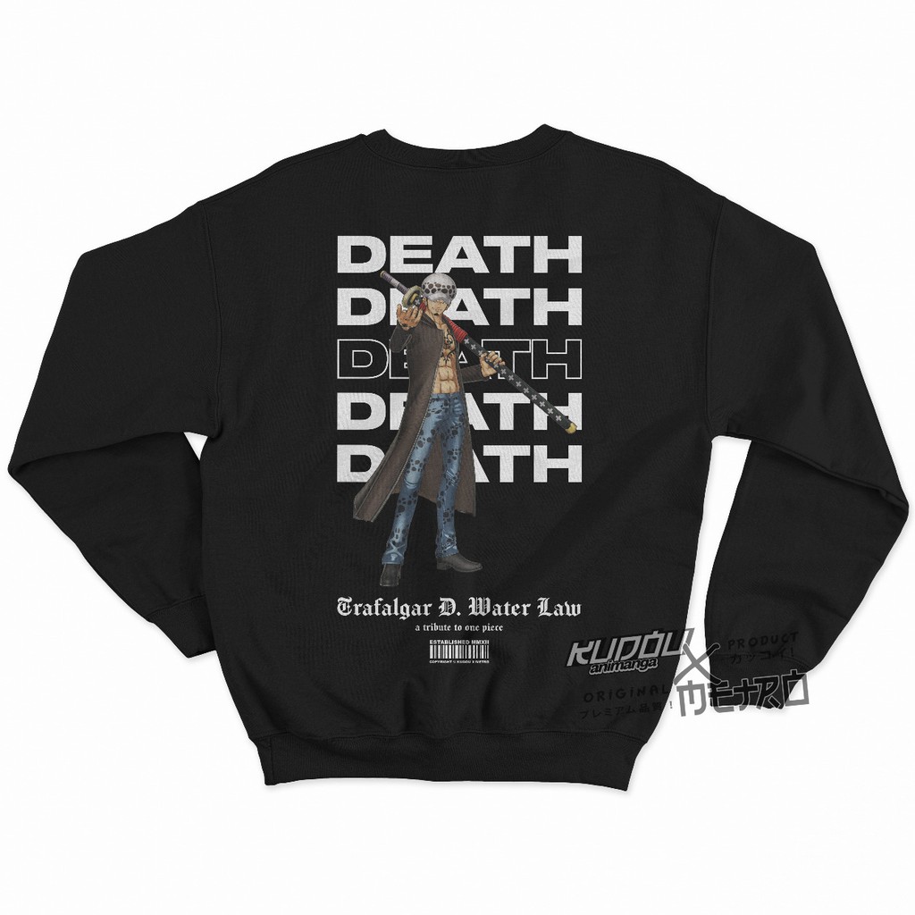 Crewneck Law The Death  Anime Manga One Piece Trafalgar D Water Law