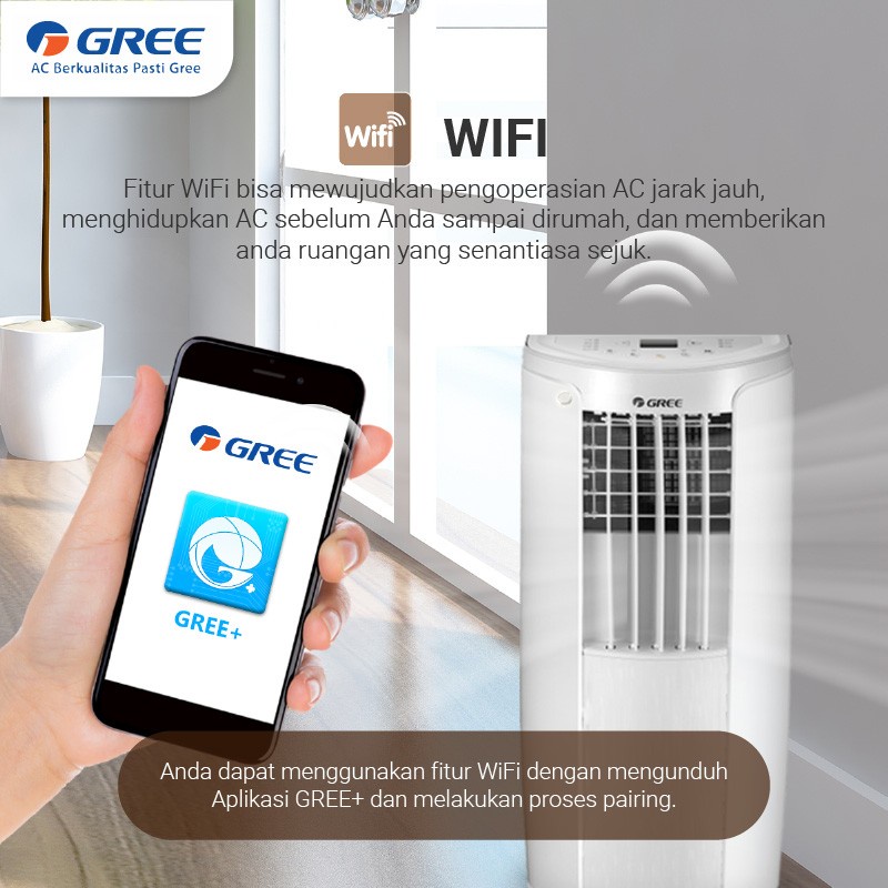AC Portable Gree 1PK GPC-09P1 / AC Dorong Gree 1PK GPC09P1