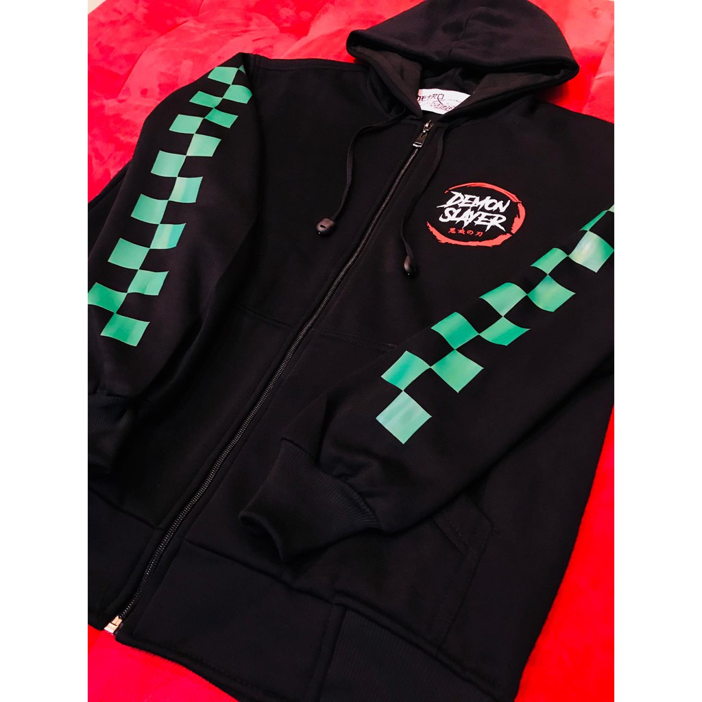 Jaket distro fleece Tanjiro Kamado Demon Slayer Kimetsu no Yaiba