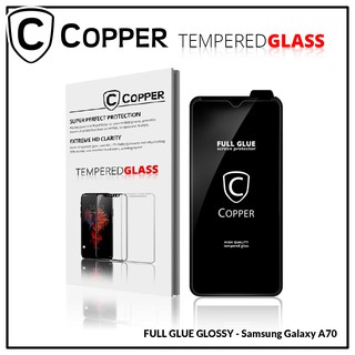 Samsung Galaxy A70 - COPPER Tempered Glass Full Glue Premium Glossy