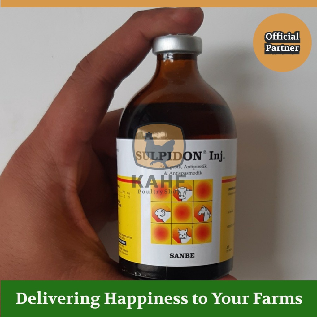 SULPIDON Inj 100 ml Obat penurun panas, anti nyeri sapi, anjing, dll