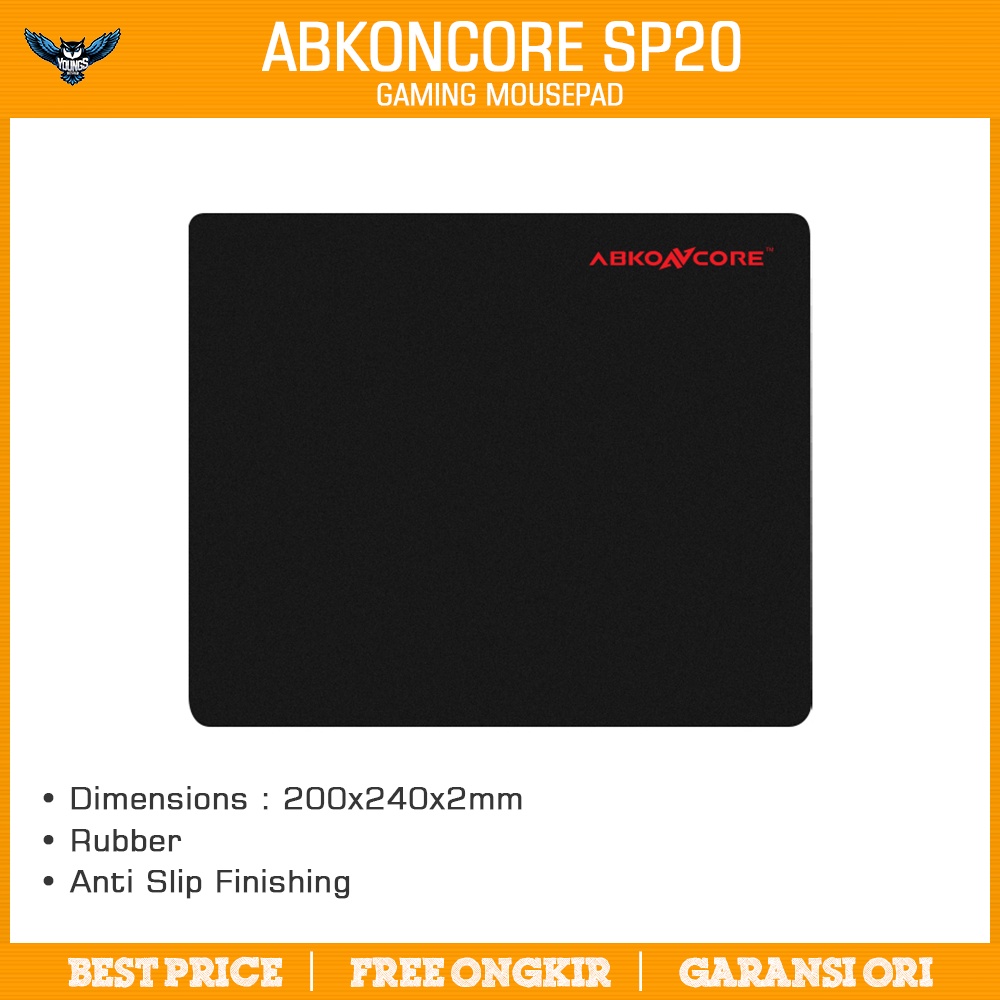 Mousepad Abkoncore SP20 - 200x240mm Rubber Anti Slip Mouse Pad Gaming