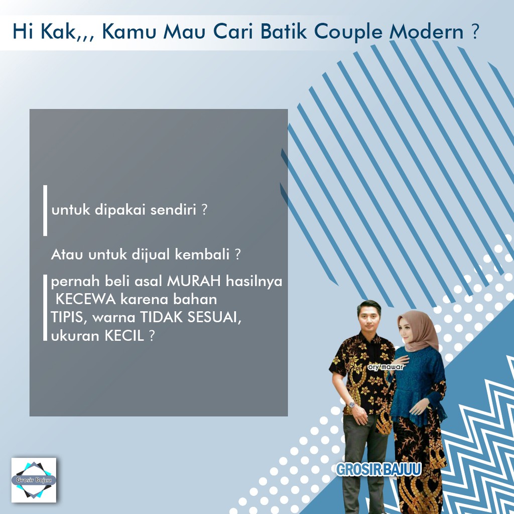 BATIK COUPLE KEBAYA BROKAT MARLENA SELENDANG GB