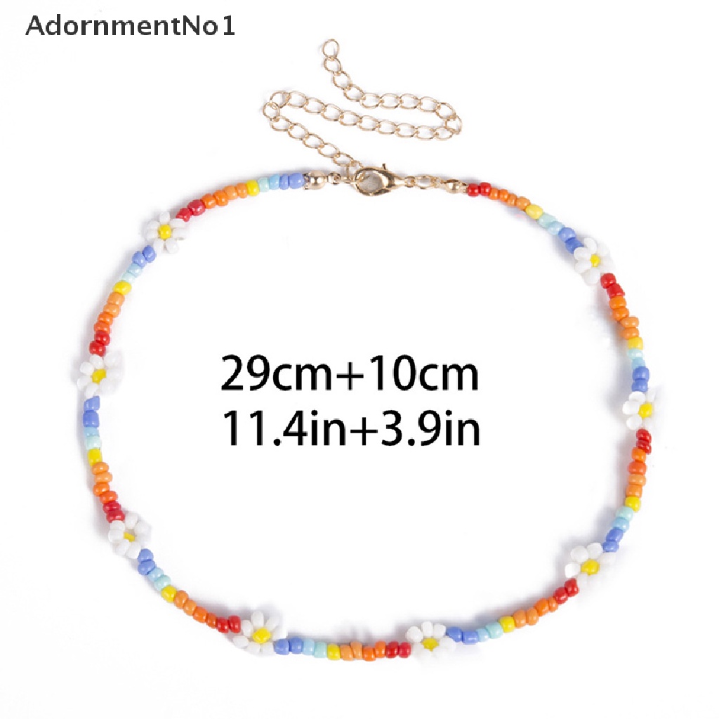 (AdornmentNo1) Kalung Choker Handmade DIY Dengan Liontin Bentuk Bunga Model Bohemia Untuk Wanita