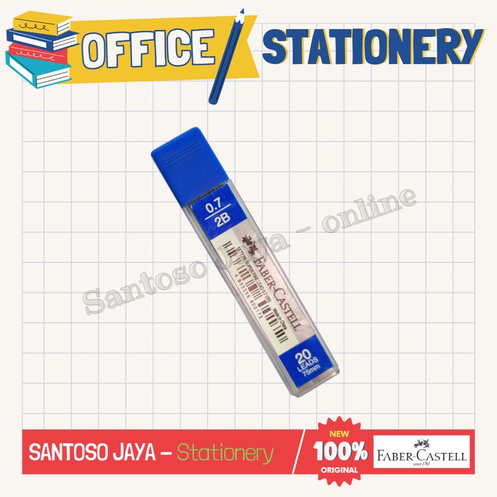 

Isi Pensil Mekanik FABER CASTELL 2B - Refill Mechanical Pencil 0.7 mm