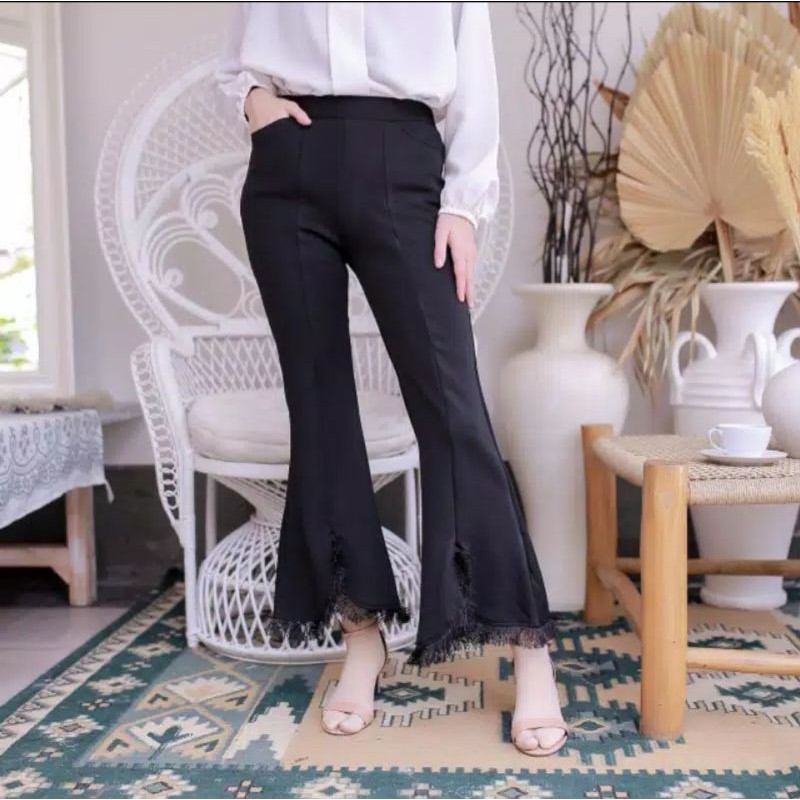 Celana Wanita Scuba Cutbray Rawis