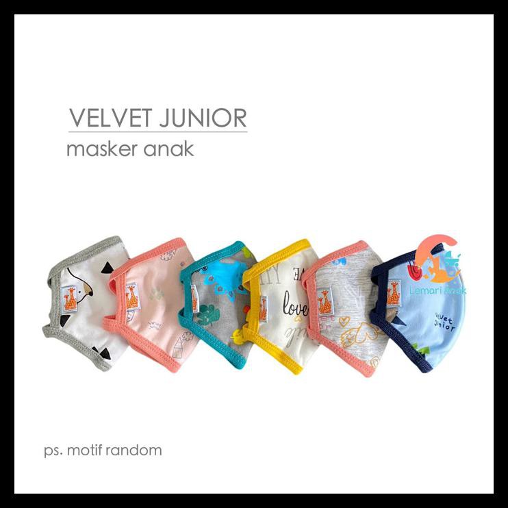 VELVET JUNIOR Cotton Bamboo Mask - Masker Kain - GIRL